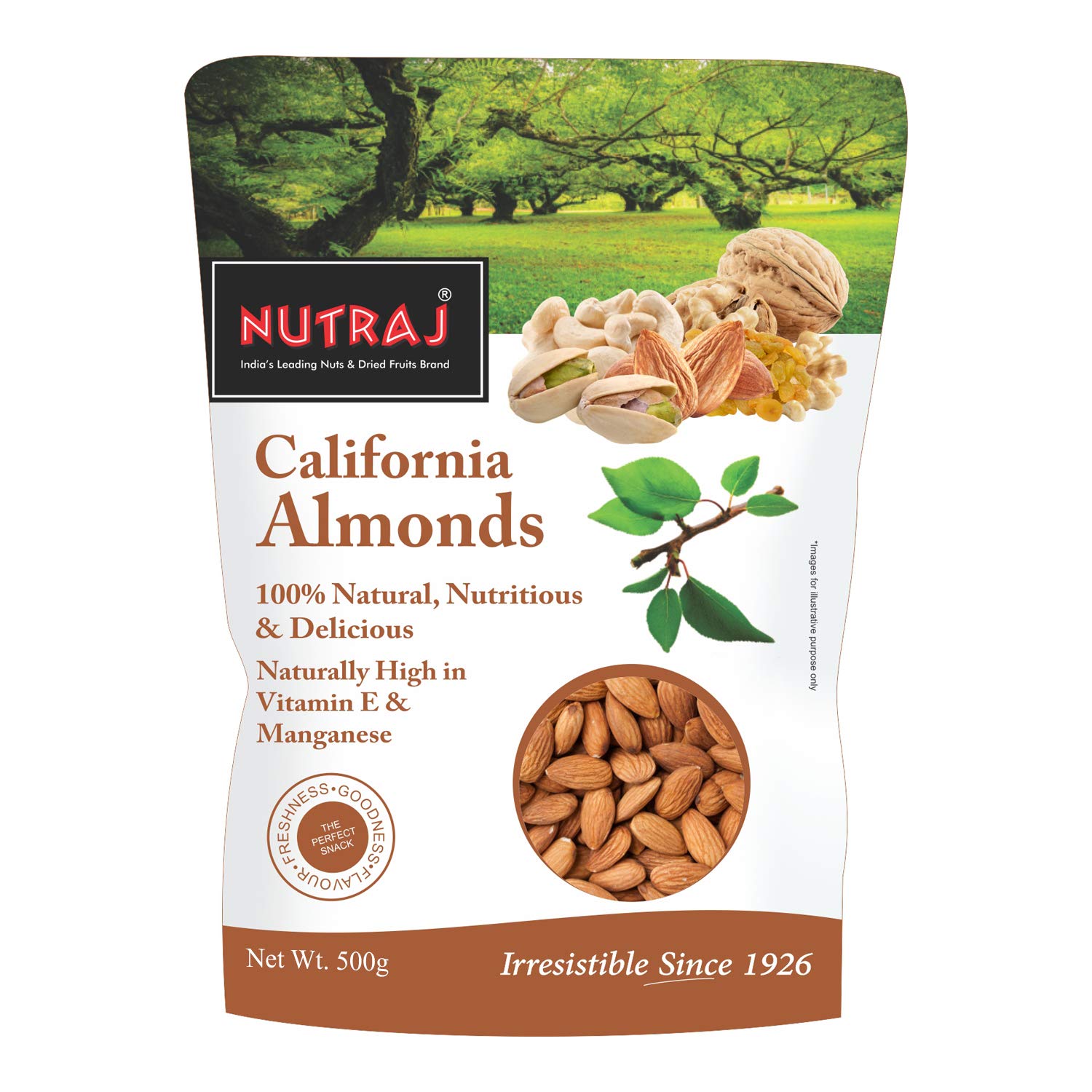 Nutraj California Almonds, 500g