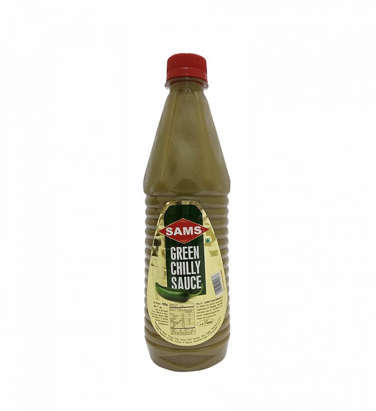 Sams Sauce Green Chilly, 700g Bottle Apna Food Market