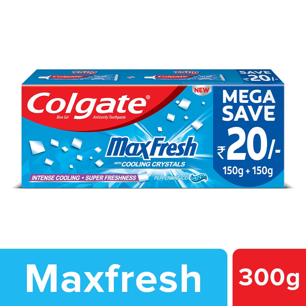 Colgate Max Fresh Blue Gel Toothpaste for super freshness – 300gm