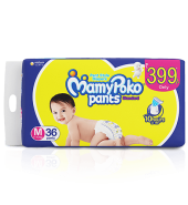 Mamypoko Standard Diaper Pants, Medium (Pack Of 36)