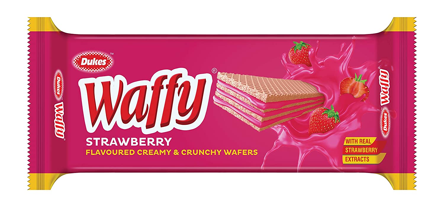 Dukes Waffy Biscuits Strawberry, 75 g