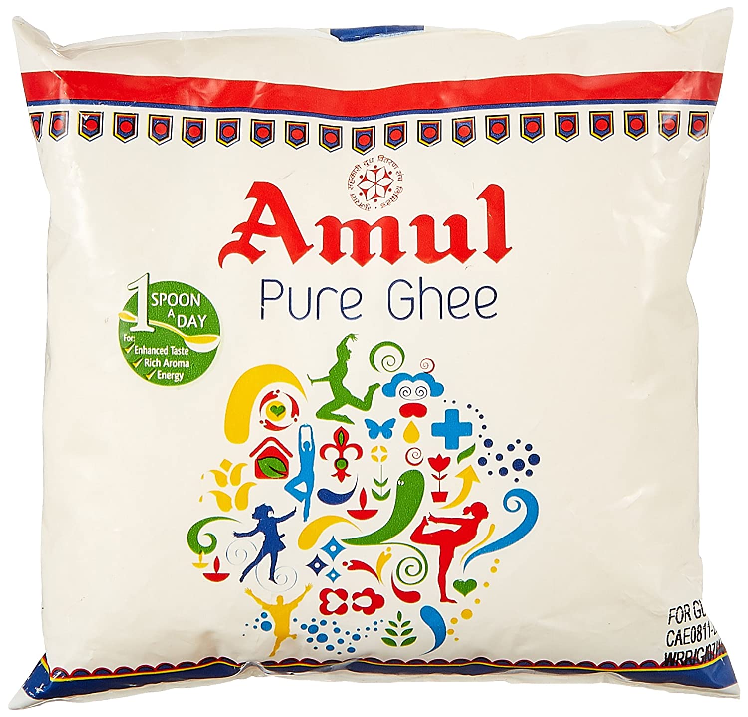 Amul Pure Ghee, 500ml Pouch