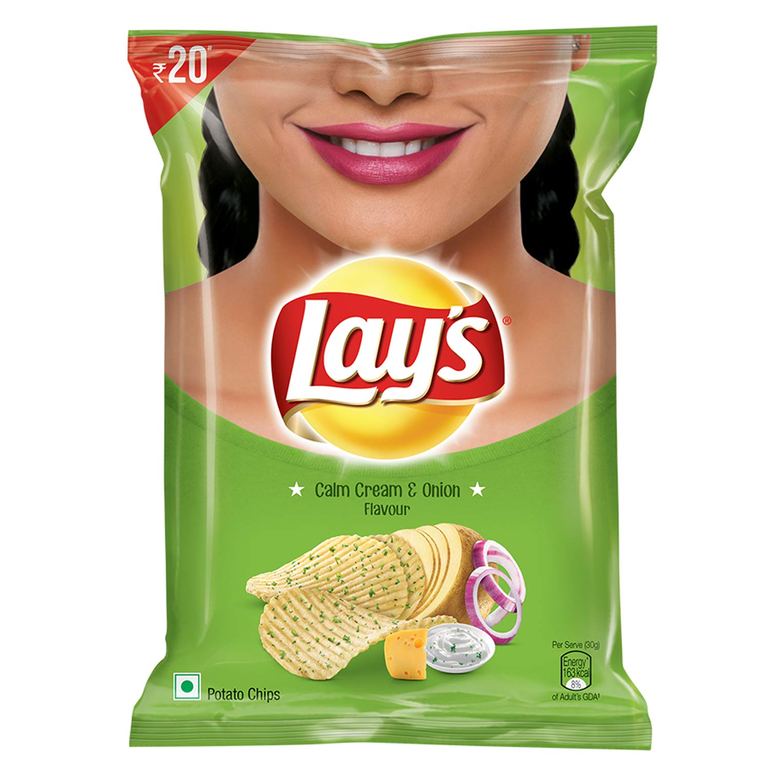 Lays American Style Potato Chips – Cream & Onion, 52g