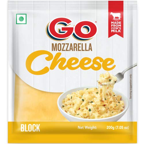Go Mozzarella Block Cheese, 200g Apna Food Market